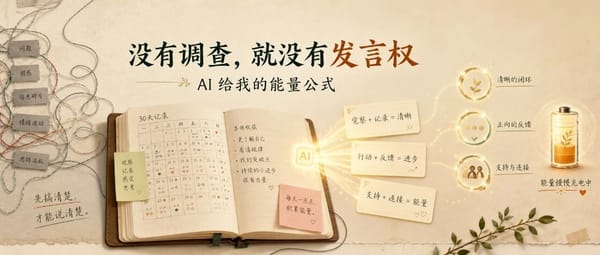 没有调查，就没有发言权（AI 给我的能量公式）
